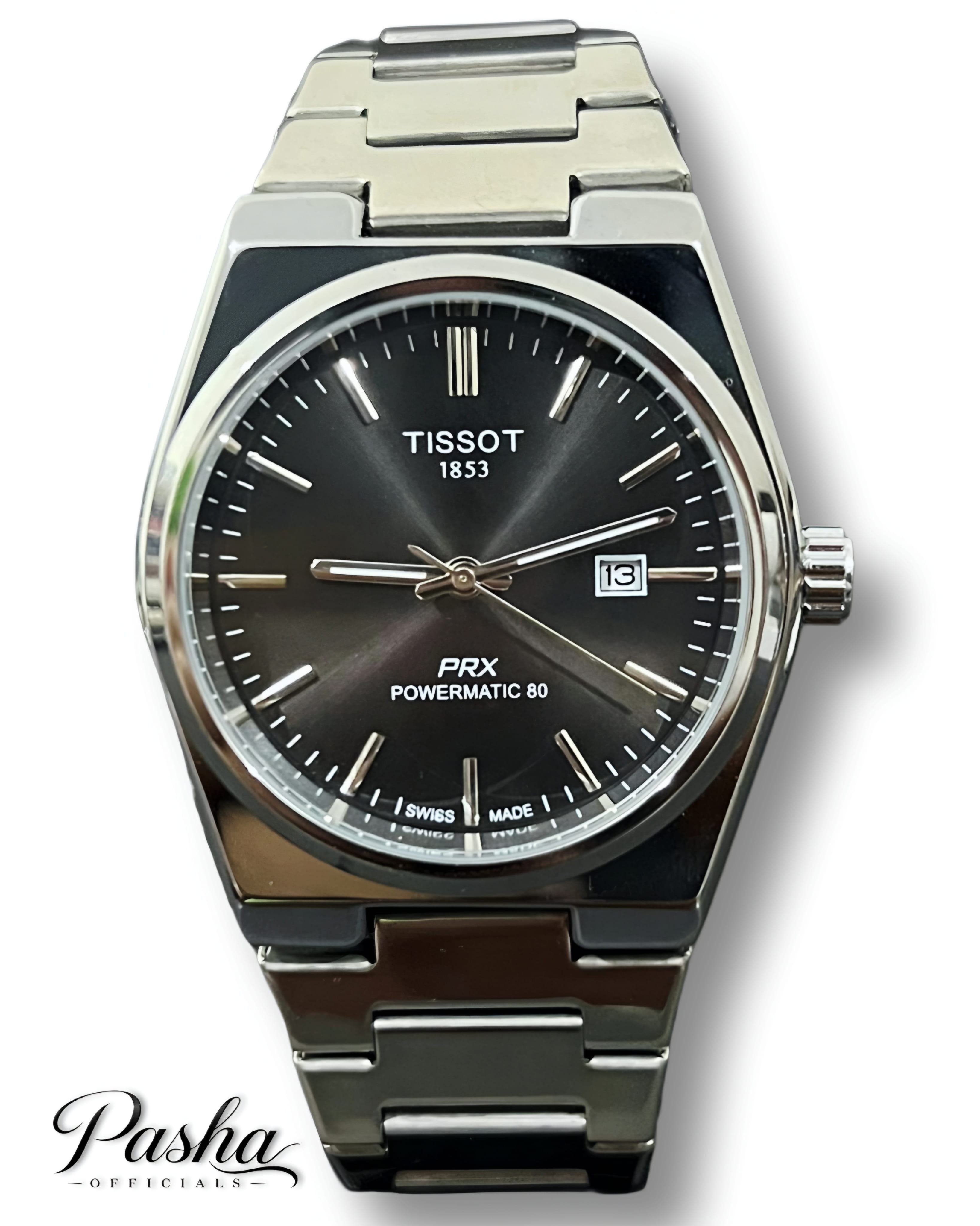 Tissot PRX Powermatic 80 Semi-Automatic Stainless Steel Watch – Black Dial Premium Men’s Watch